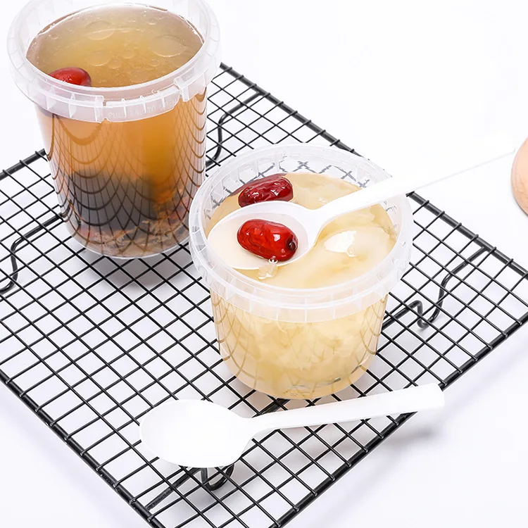 mini pp transparent plastic bucket without handle