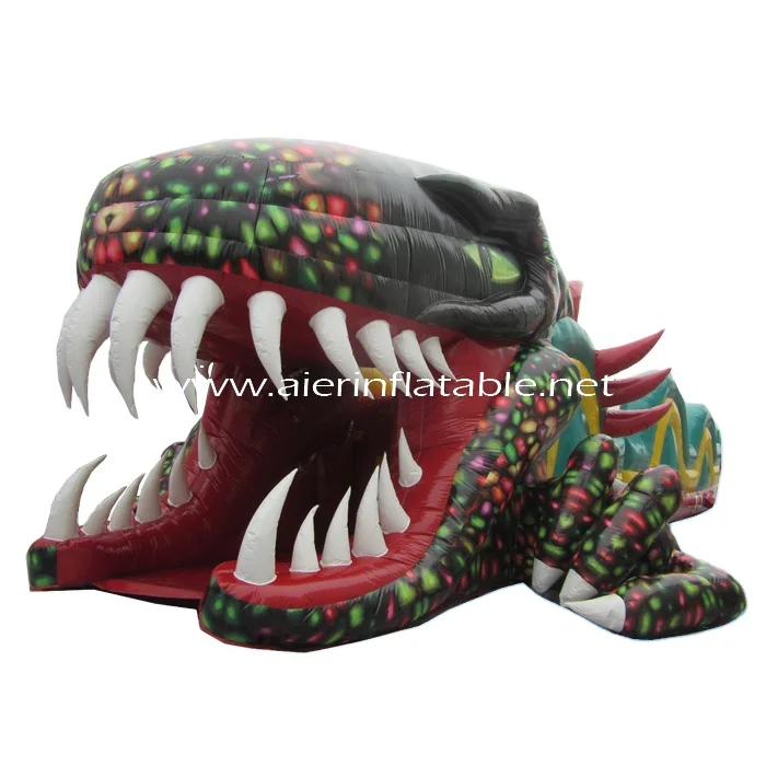 High Quality Outdoor Playground Themed Obstacle Race Dinosaur Obstacle Race Park Inflatable Obstacle Race