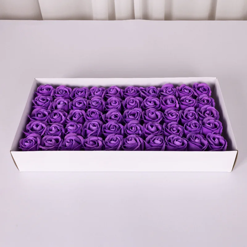 Factory direct sales three layer thickened rose soap flower simulation flower head DIY handmade florist material gift box