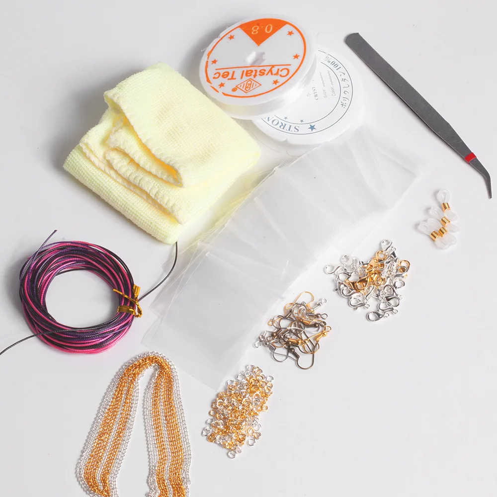 8600PCS Wholesale DIY Glass Seed Beads Alphabet Letter Clay Bracelet Jewelry Making Kits With Tools For