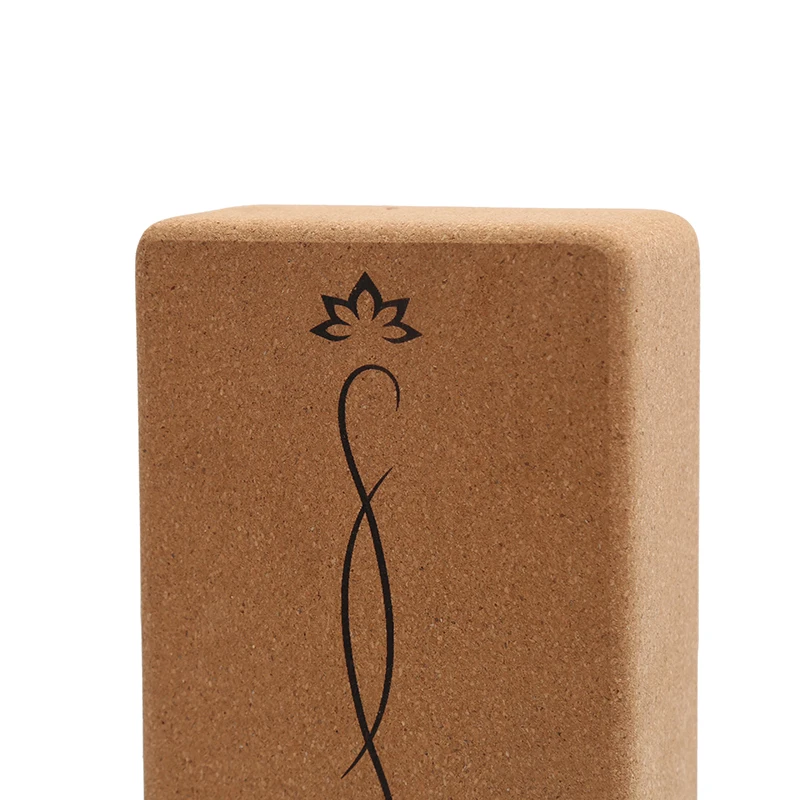 Natural and Eco-Friendly Cork Yoga Blocks Brick for Yoga Pilates and Balance Training