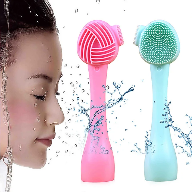 Soft Silicone Facial Brush Mud Face Cleaning Brush and Skin Care Cleansing Makeup Brush Cleaner