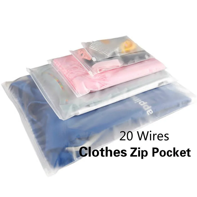Wholesale custom zipper lock valve sliding seal packaging bag cosmetic clothes storage plastic storage bag matte transparent