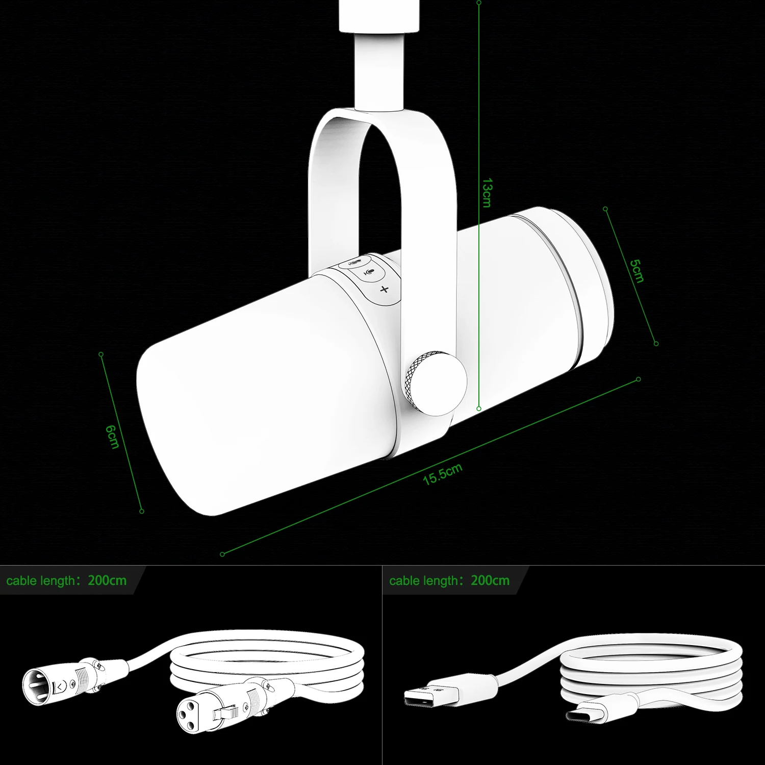 ZTT30 High Quality Capsule Professional Dynamic Wired XLR USB Microphone for iPhone