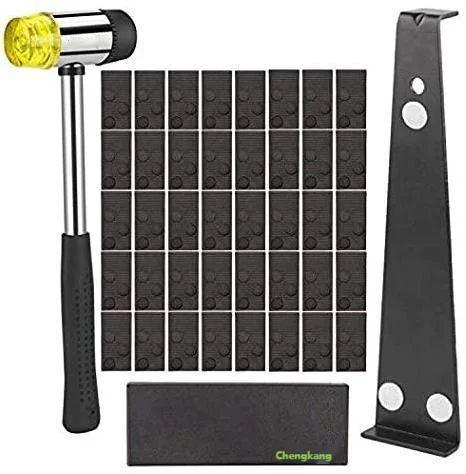 Laminate Wood Flooring Installation Kit with Solid Tapping Block\Pull Bar\ Reinforced Double-Faced Mallet\ 40Spacers