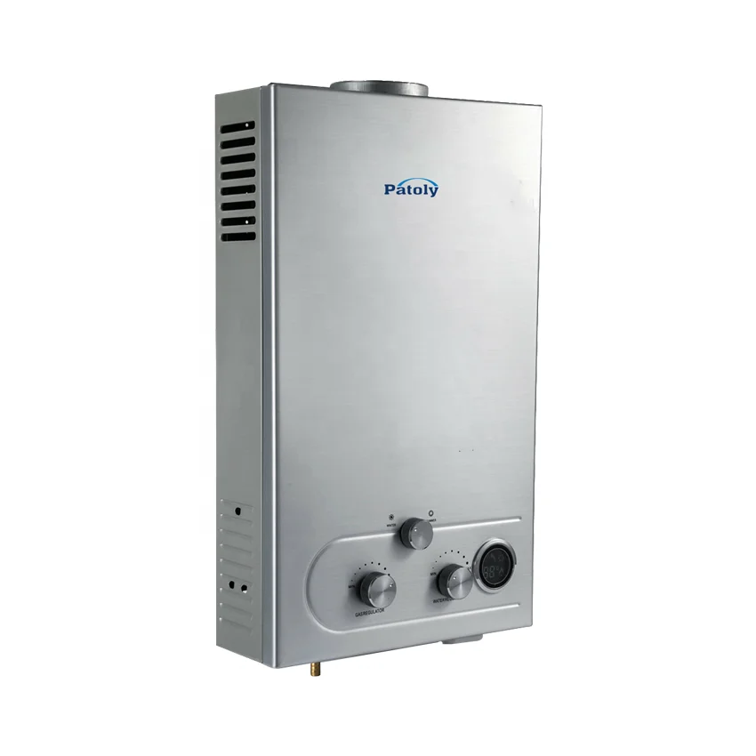 Energy Saving Liquid Instant Shower 304 Stainless Steel House Gas Hot Water Heater Tankless Camping 10L13L/Min Wall Hung Indoor