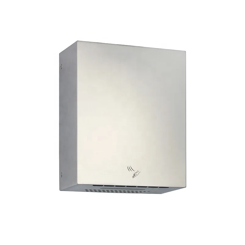 Коммерческая Ванная комната Нержавеющая сталь 304 автоматическая высокоскоростная струйная сушилка для рук с двигателем BLDC и двойным фильтром HEPA