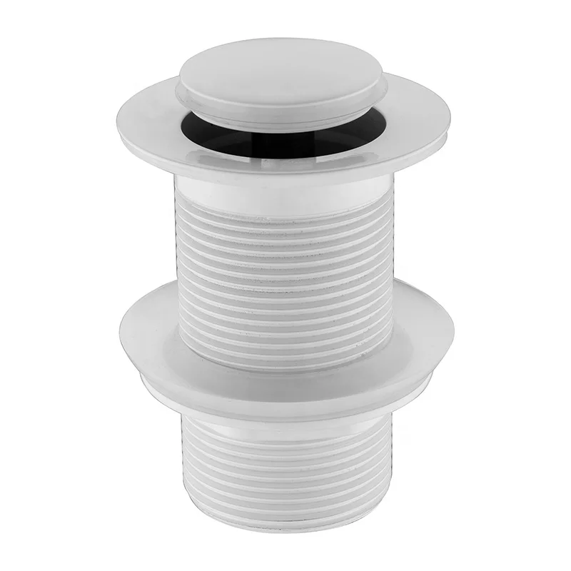 Factory Direct Sale Brushed Gold Push Button Click Clack Plug Unslotted Bath Basin Waste Sink Pop up