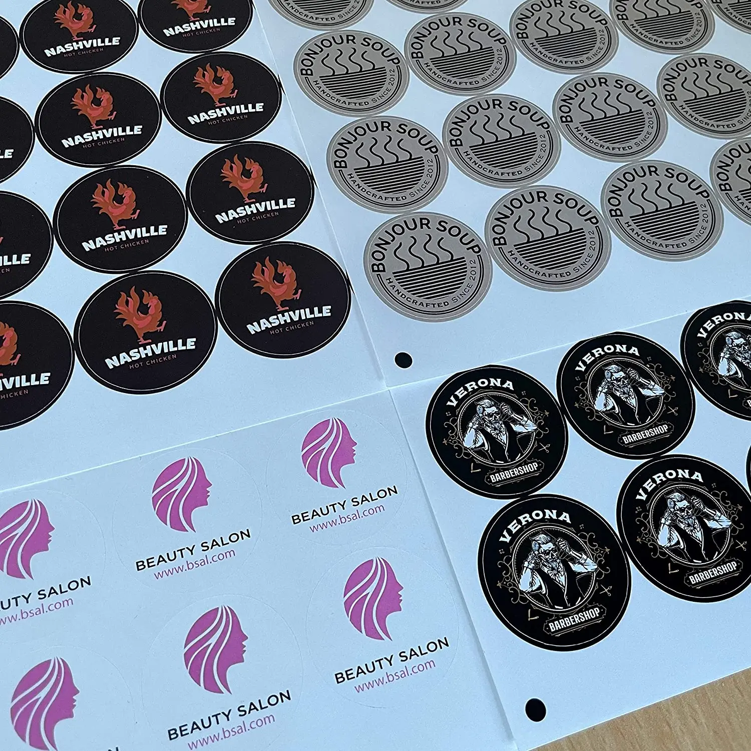 Hot Sell Personalised Round Stickers For Business Logo, Brand, Image Or Text