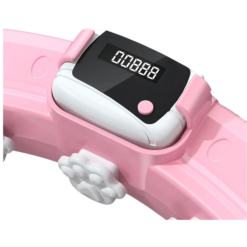 home fitness Adjustable 24 section smart plastic adult hu-la hoop rings counter detachable auto exercise electric hoola hoop