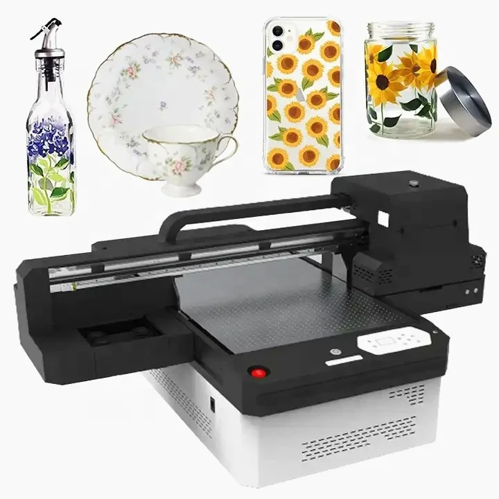 Flat Bed Plate Printing Machine Factory Price 6090 DTG LED UV Flatbed Printer for Phone Case Logo