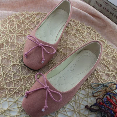 CLS019 korean branded butterfly knot campus casual fancy flat women shoes