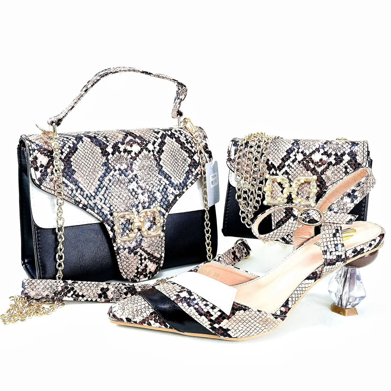 African Italian Wholesale Cheap Matching Women Shoes Sandals Bags And Shoes Women Lady Handbag Set