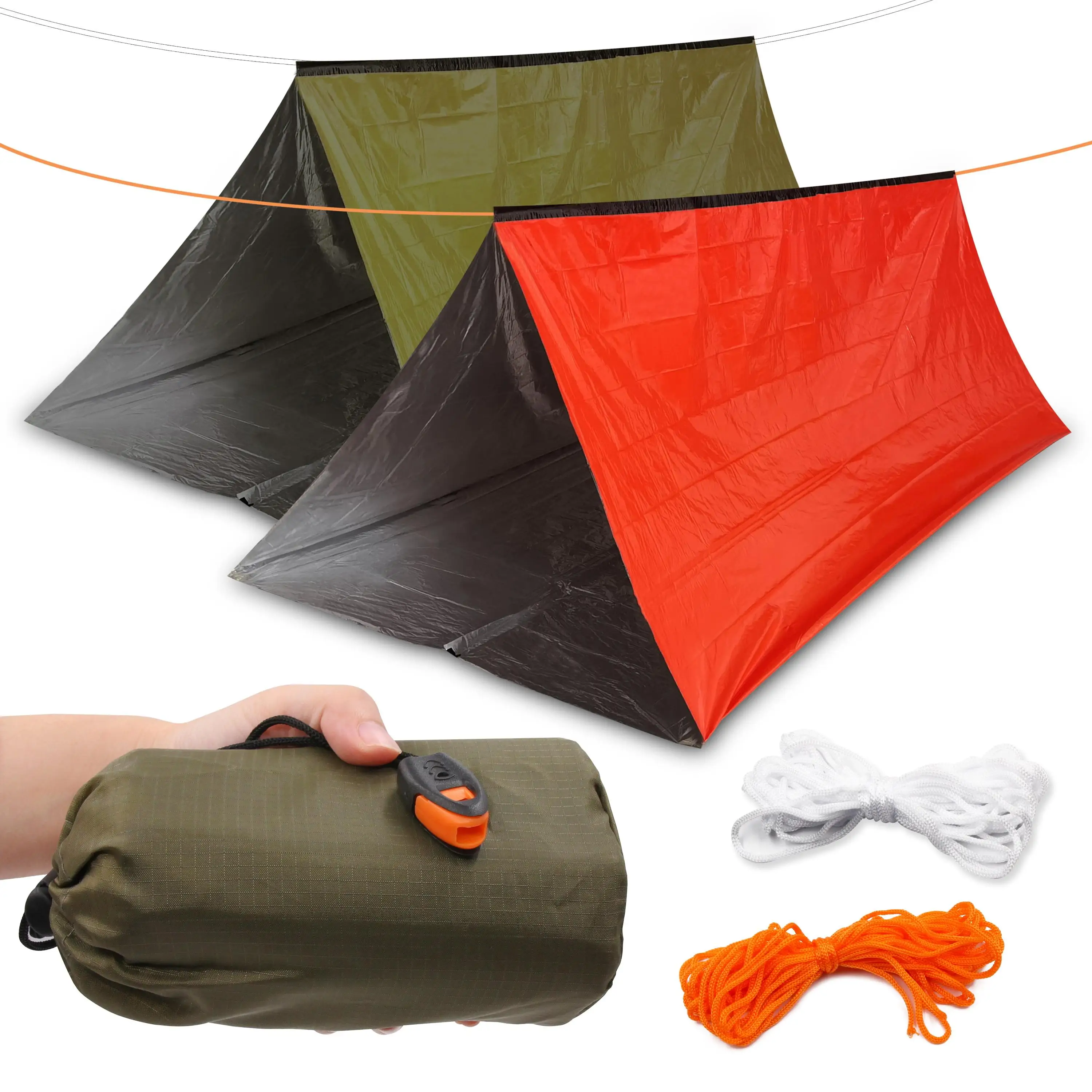 Emergency Shelter Tent Survival Tarp Rescue Gear Emergency Kit Reflective Mylar Survival Tent