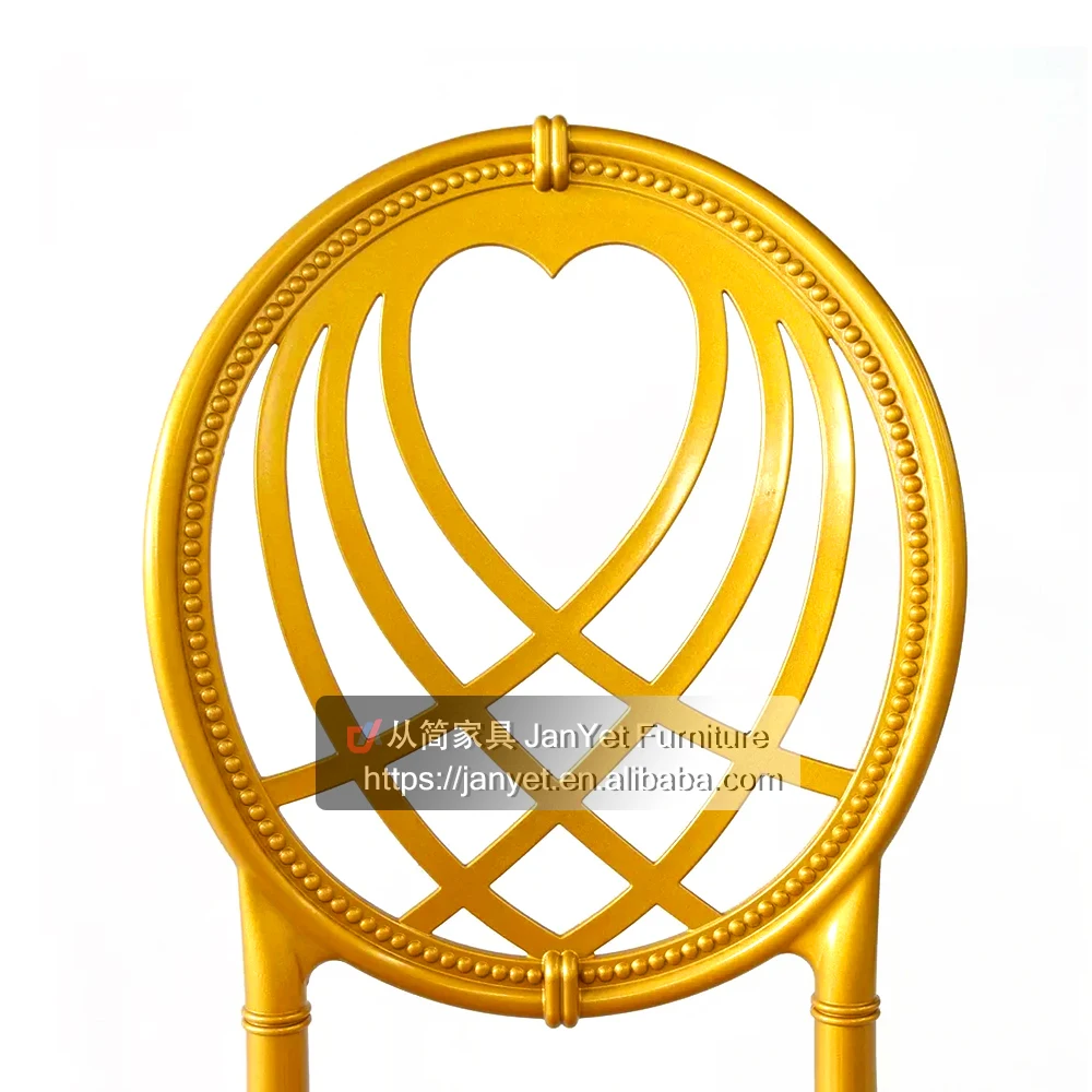 New Design Elegant Monoblock Gold Plastic Chairs for Events Wedding