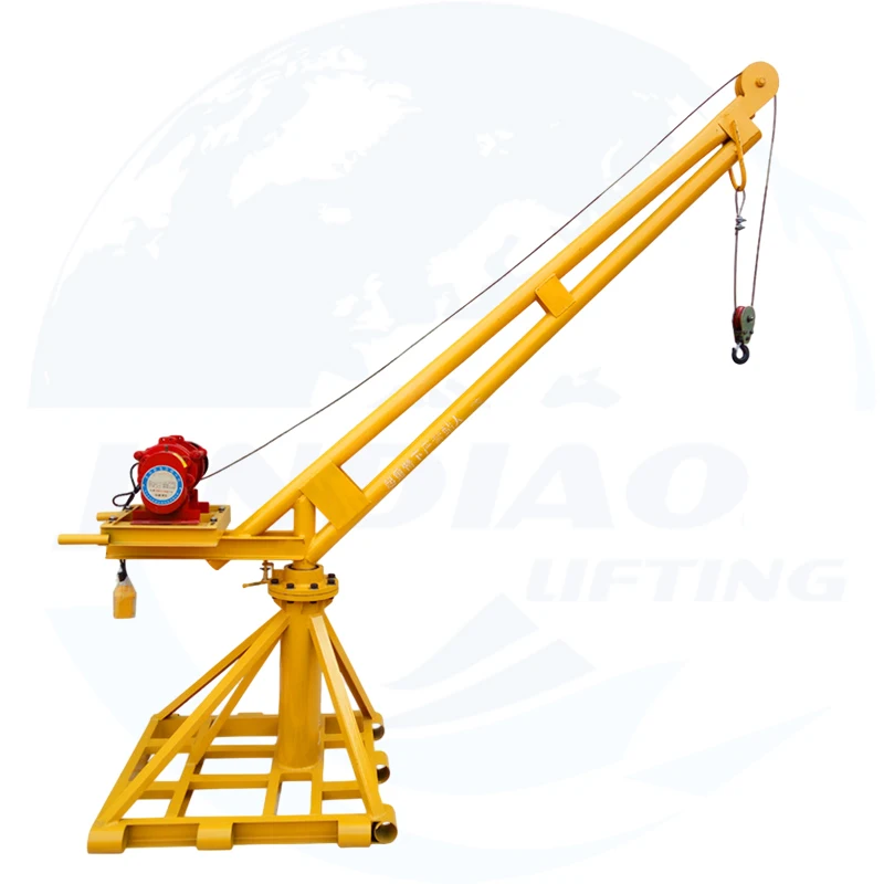 Hand Operation Mobile Mini Crane 300 kg 500 kg 1000 kg Portable Small Lift Floor Crane