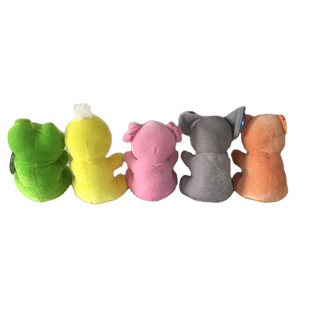 Customize Logo Kids Children Stuffed Toy Bear Elephant Pig Duck Frog Plush Claw Machine Toys