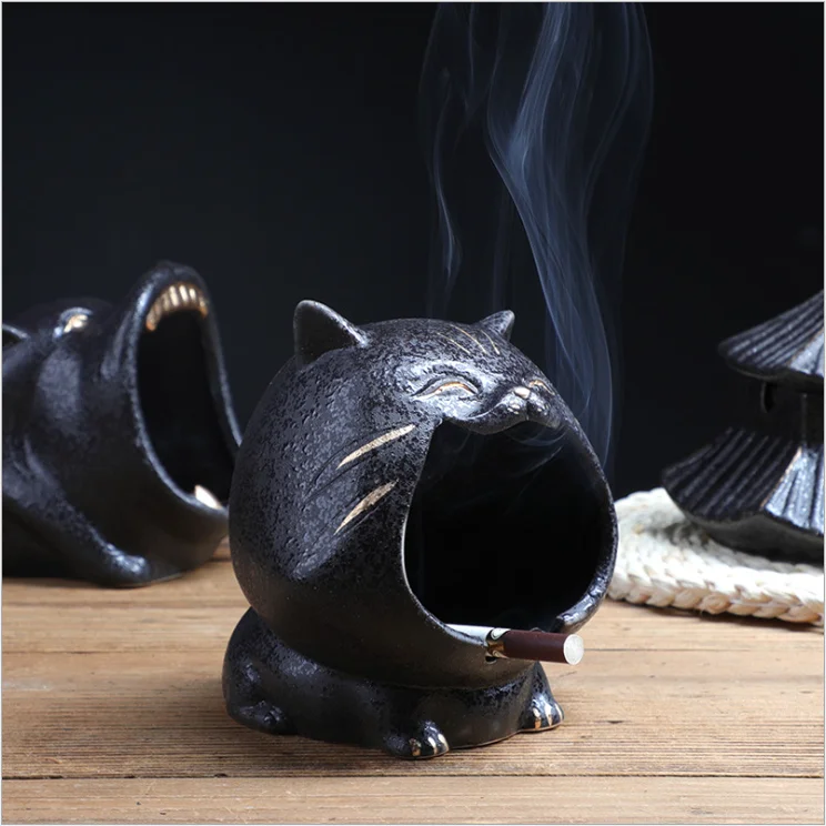 Newly Arrival Cat shape Ashtray Decoration Funny novelty