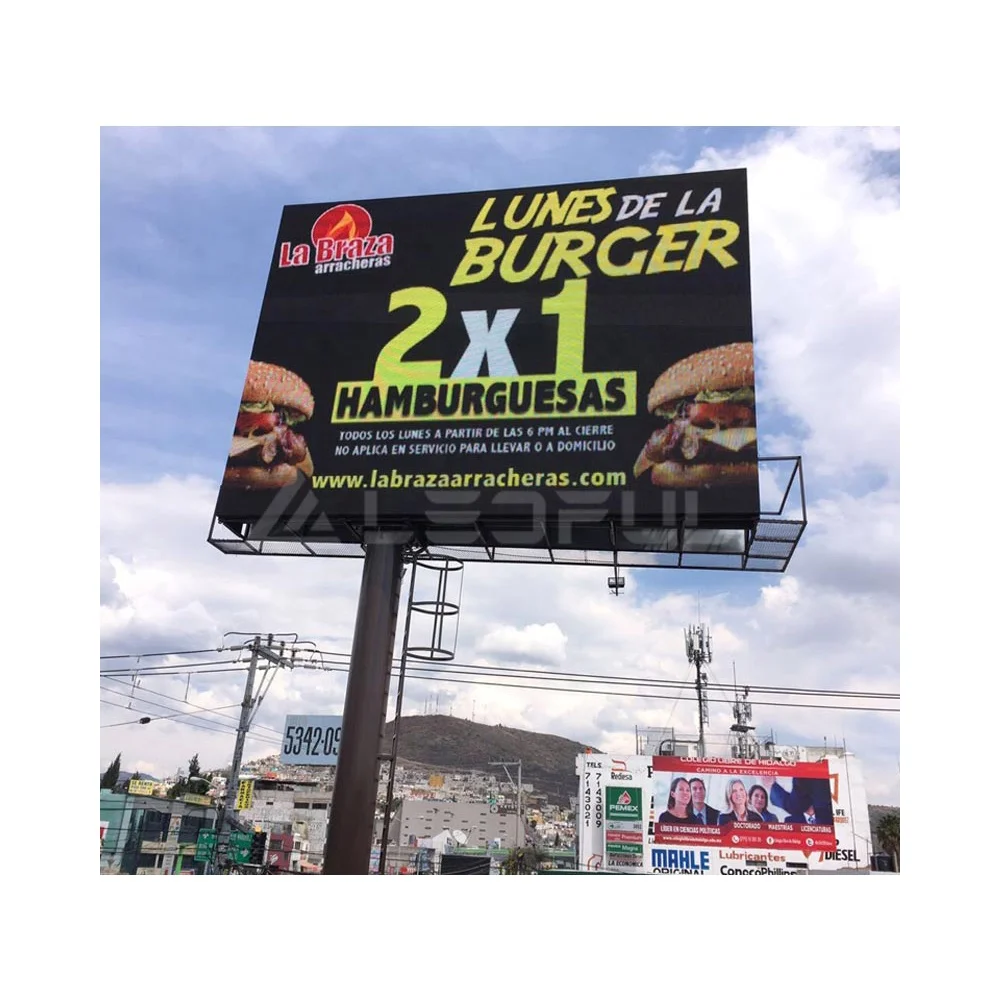 
P10 Easy installation LED screens commercial advertising bill boarding display 