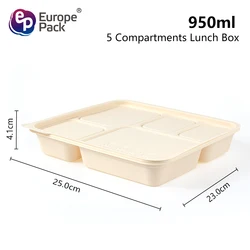 Disposable Eco Friendly Biodegradable Lunch box Take Out To Go Cornstarch Food Container With Lids for Food