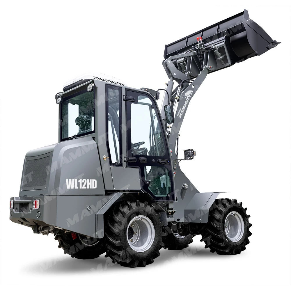 Mammut brand Hydrostatic System Wheel loader WL12HD 1200kg diesel front end bucket compact wheel loader