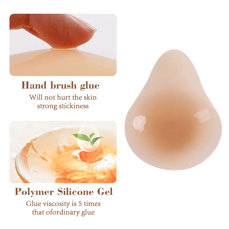 Invisible Self Adhesive Push Up Lift Bra Solid Silicone Nipple Cover