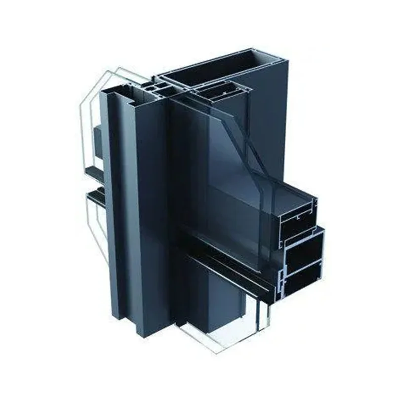 High Quality Customized Latest Design Glazing Tempered Glass Panel Curtain Wall System Aluminum Profile
