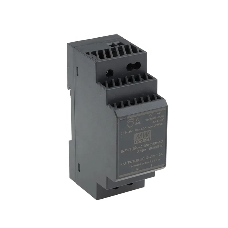 Original MEAN WELL HDR-30-12 30W Ultra Slim Step Shape DIN Rail