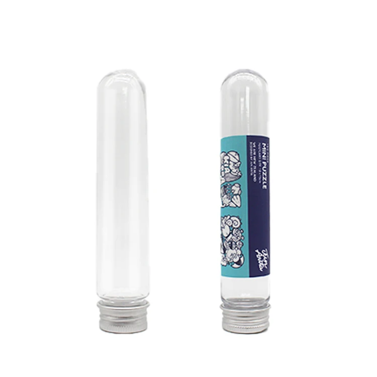 Plastic test tube with plastic screw lid