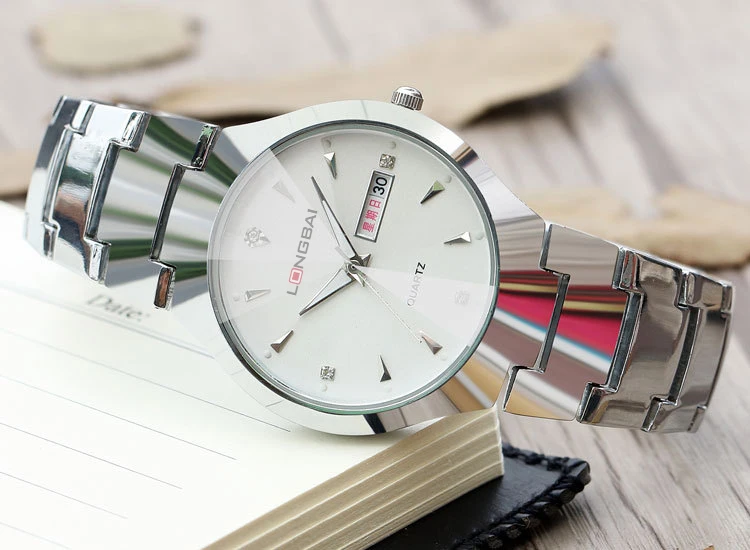 Fashion Cheap Tungsten Steel Quartz Watches Couple Watches Reloj Set Luminous Watches For Men And Women