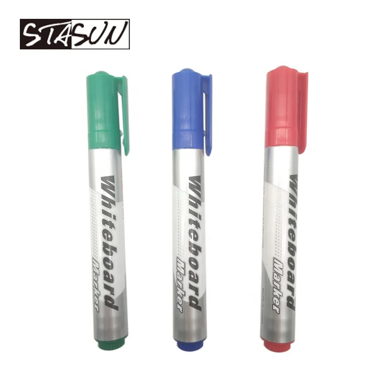 STASUN Multicolor Office Whiteboard Pen Classic Cheap Marker Dry Erase Board Marker Pen With Clip red blue black green