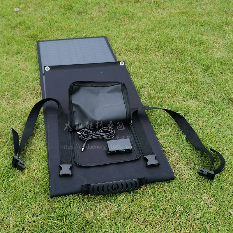 Shenzhen factory custom-makes popular 80W emergency solar folding panels or solar rechargeable bag