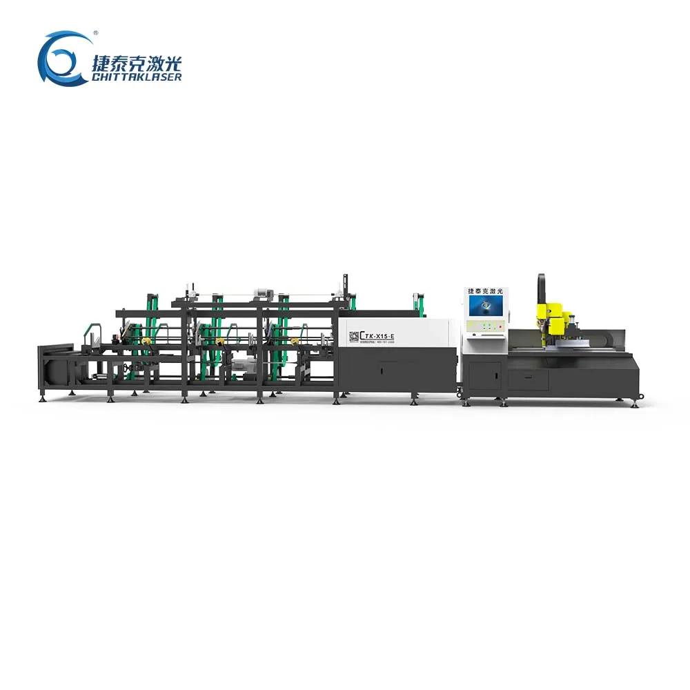 Fully automatic loading laser cutting machine 40mm ultra-short tail material cutting speed 3000W laser pipe cutting machine