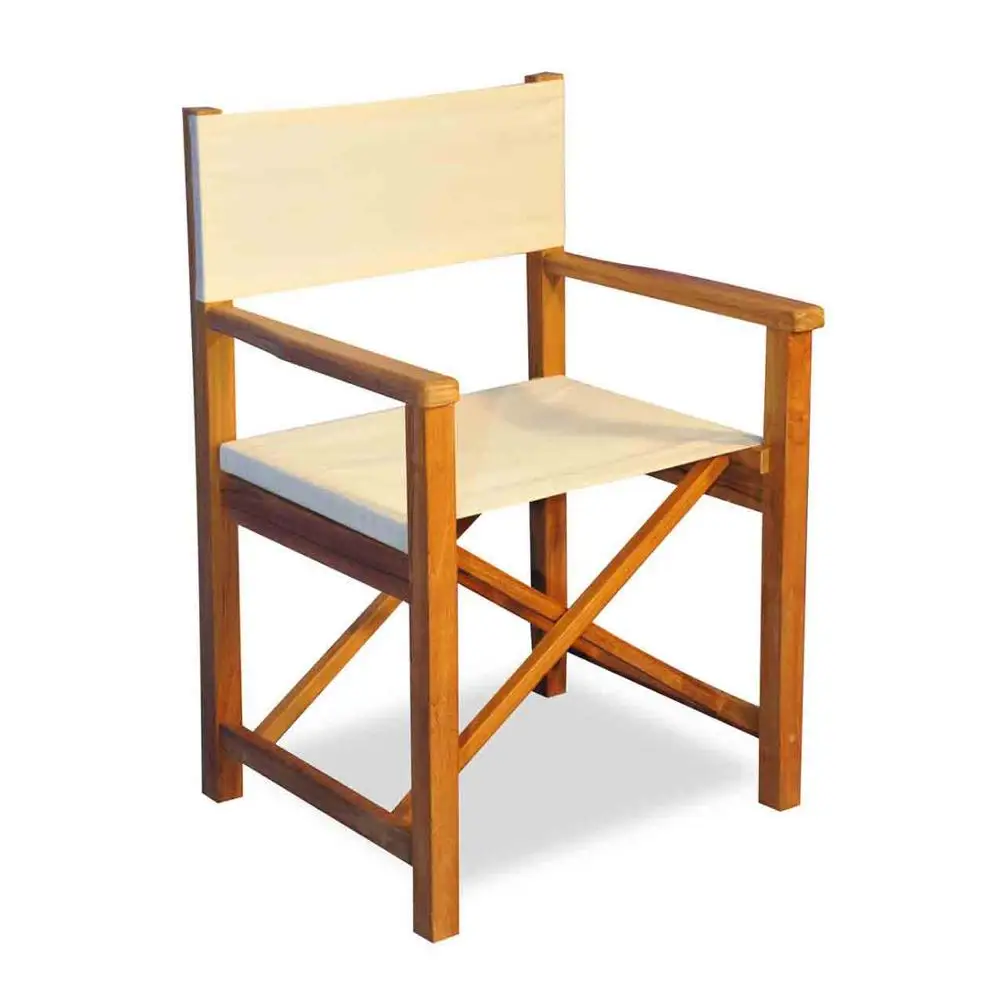 Wooden Folding Directors Chair Wood Camping Garden Outdoor furniture