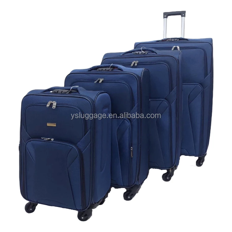 Suitcase Soft Luggage Sets Customized Men Luggage Sets with 360 Degree Wheels 20/24/28/32 Trolley Logo EVA Soft Fabric Suitcases