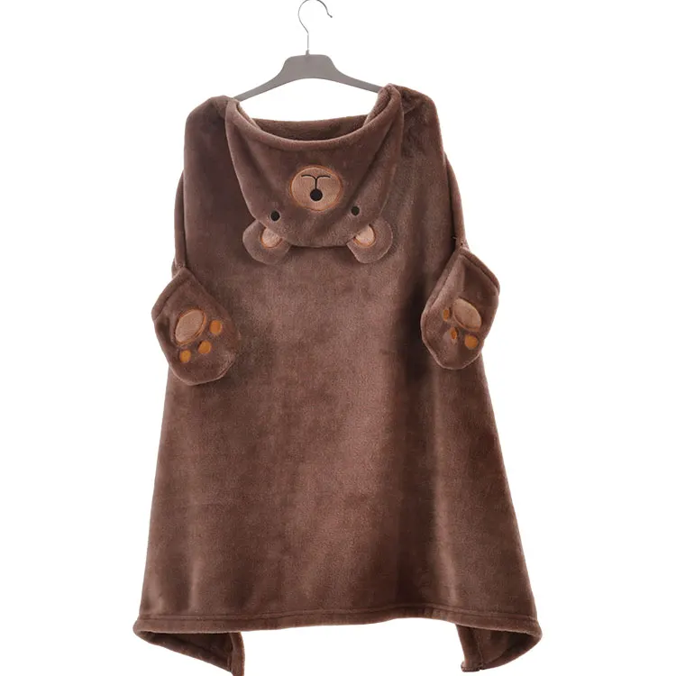 stuffed toy baby blankets, plush luxury baby animal wearable hooded blanket