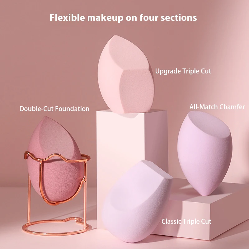 4pcs Super Soft Cosmetic Private Label Custom Beauty Egg Wholesale Sponge Set For Makeup Tool Blending & Foundation Application