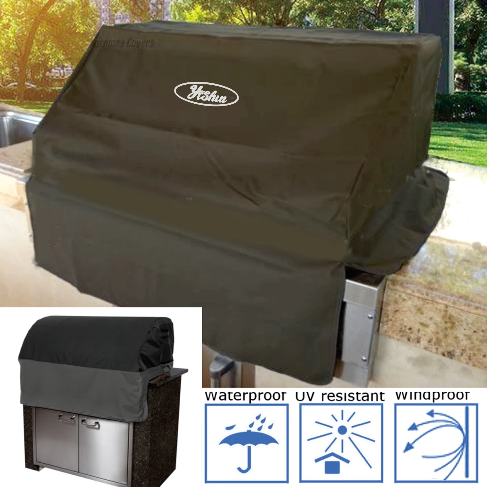 600D Customized Waterproof  Durable Barbecue Manhole All Built-in Grill Outdoor BBQ Grill Cover