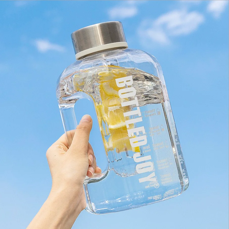 NEW BPA Free 2.2L Large Capacity Plastic Gym Sports Water Jug Bottle with Ice Cube Sticks