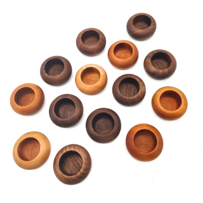 Factory wholesale black walnut home retro home storage box car mounted aromatherapy base wind chime hanging wood craft