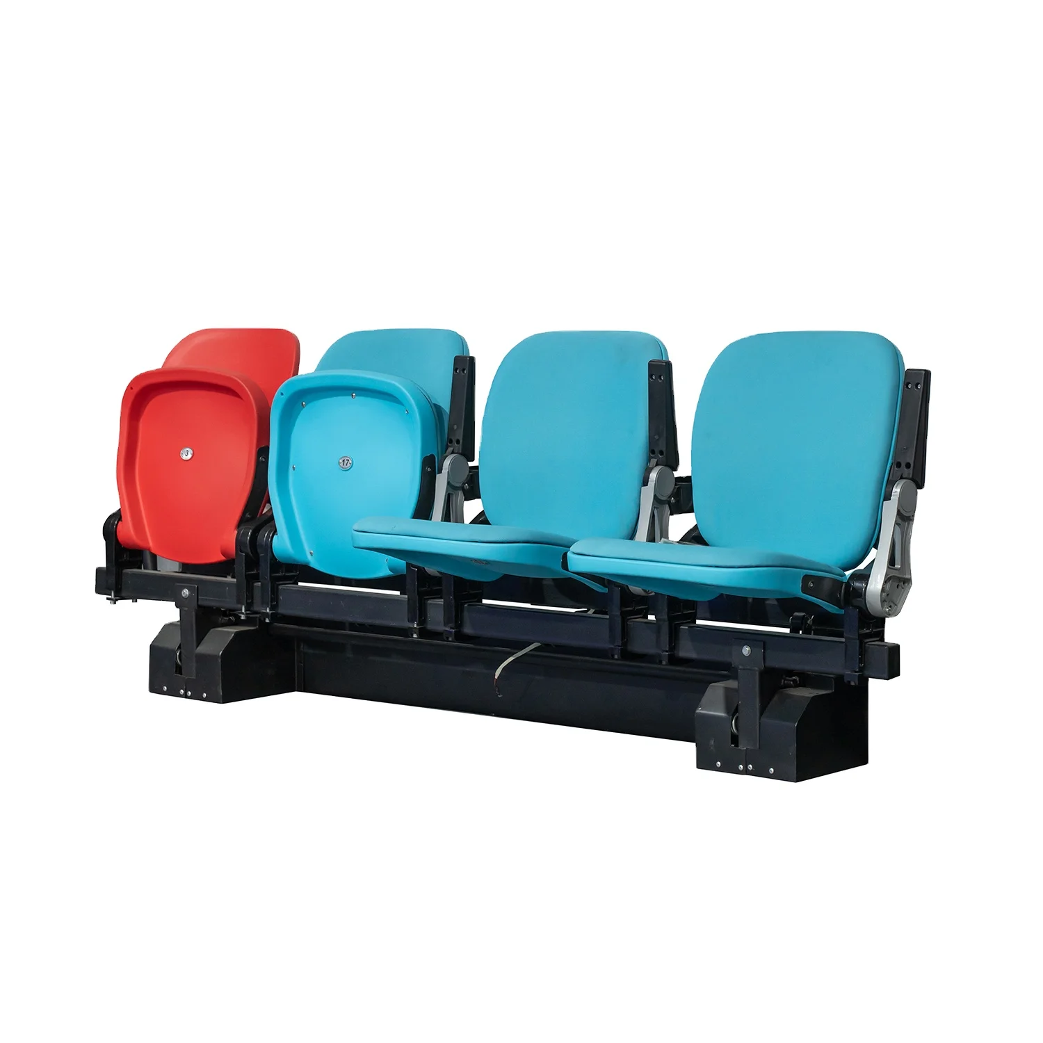 Automatic Folding Stadium Seats for Indoor and Outdoor Gym Use Retractable Feature for Sports & Entertainment