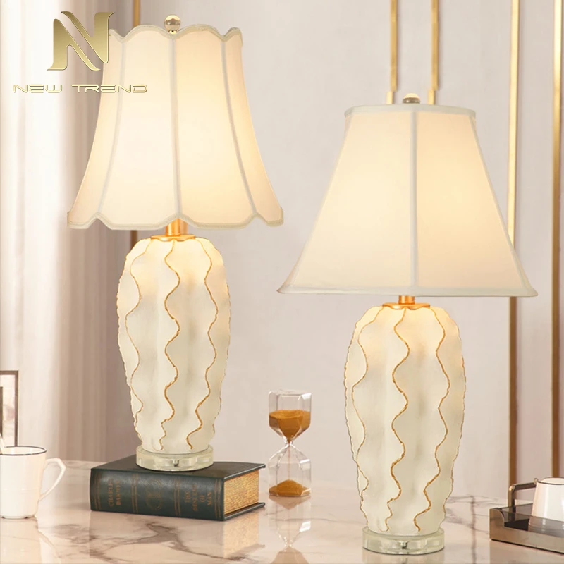 Элегантный стиль внутреннее украшение ресторан гостиничный номер спальня полимерная ткань Светодиодная настольная лампа