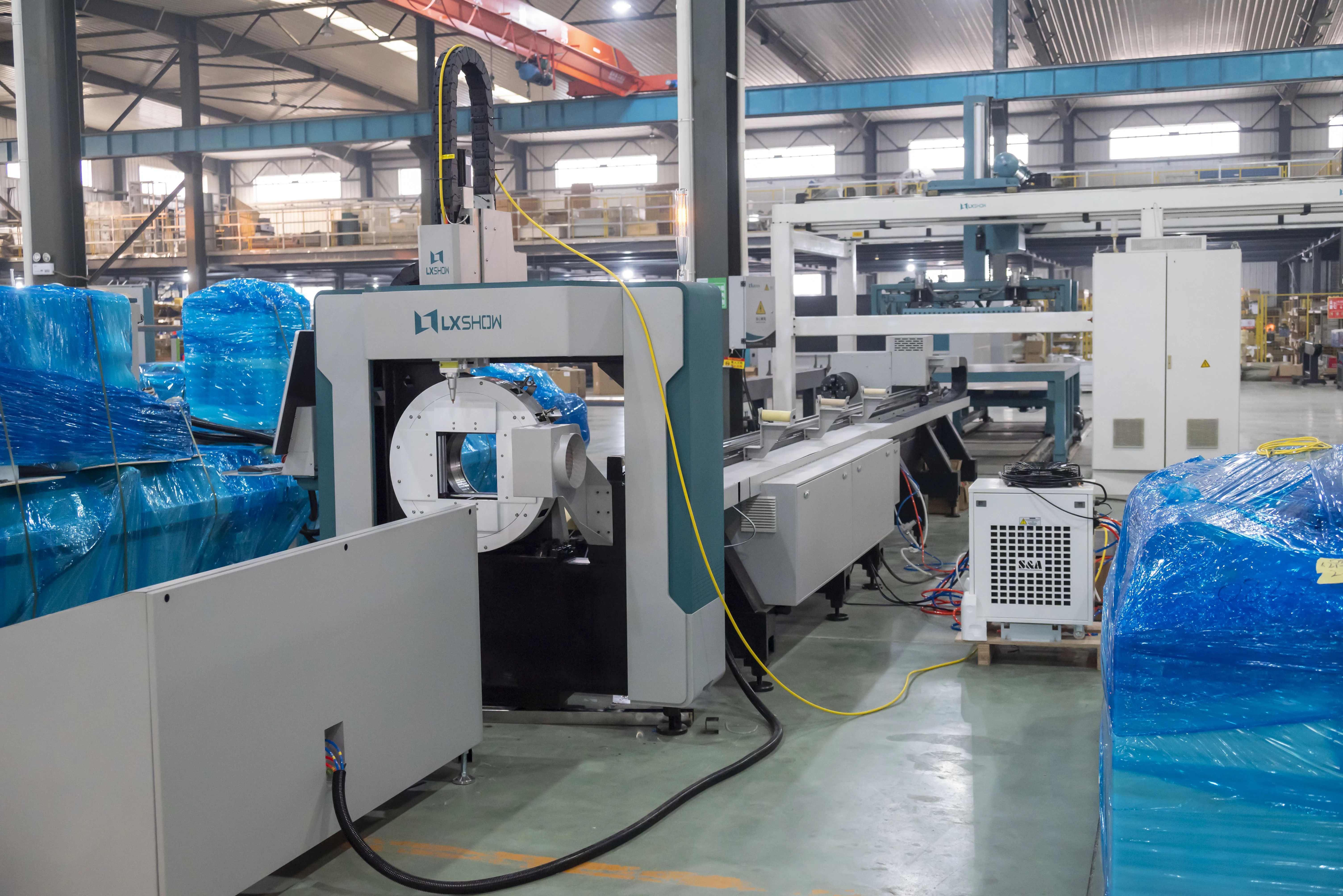 High-Speed Vertical Two Chucks 5 Axis Bevelling Auto Feed Automatic Metal Tube Laser Cutting Machine