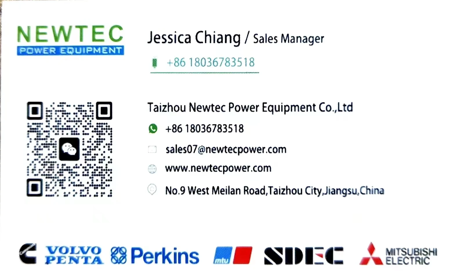 Jessica business card