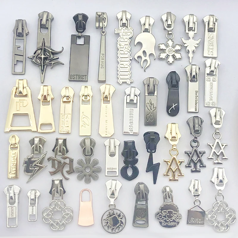 Wholesale OEM Custom Shape Handbag Zipper Pulls Clothes Metal Zipper Puller For 3#5# Zipper