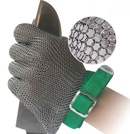 316L Stainless Steel Mesh Butcher Slaughter Meat Cutting Fishing Safety Gloves