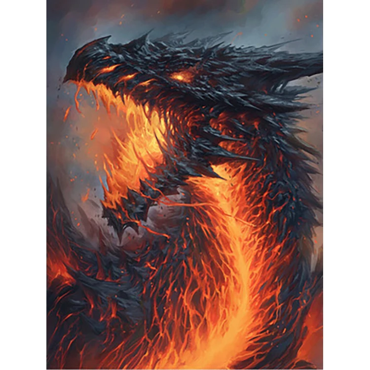 
Diy 5d design painting diamond show Fire Dragon diamond painting 