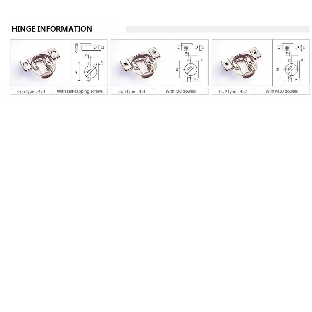 hardware fittings one way 2D adjustable locking hydraulic soft closing dtc cabinet conceal hinge