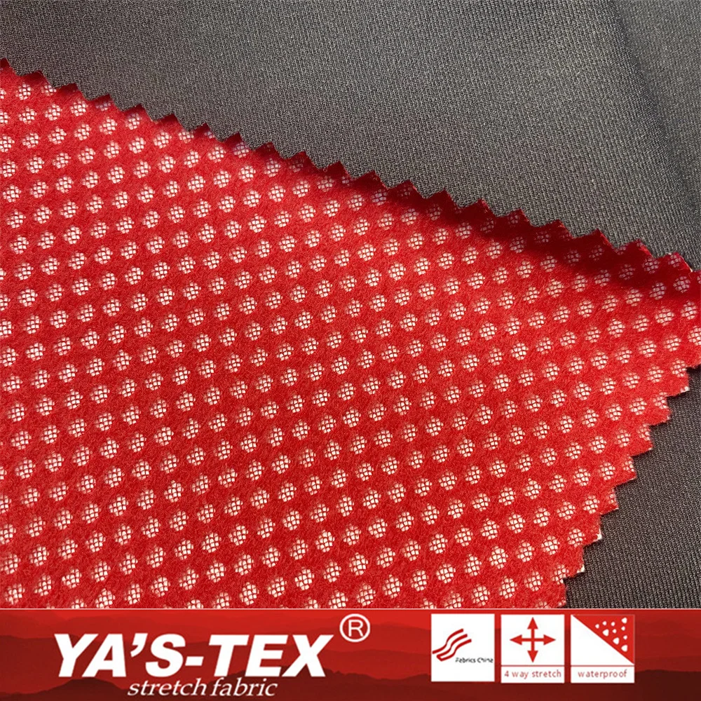High Elastic Yarn Polyester twill fabric bonded PTFE membrane bonded Knitted Terry Mesh fabric Tear Resistant for Jacket
