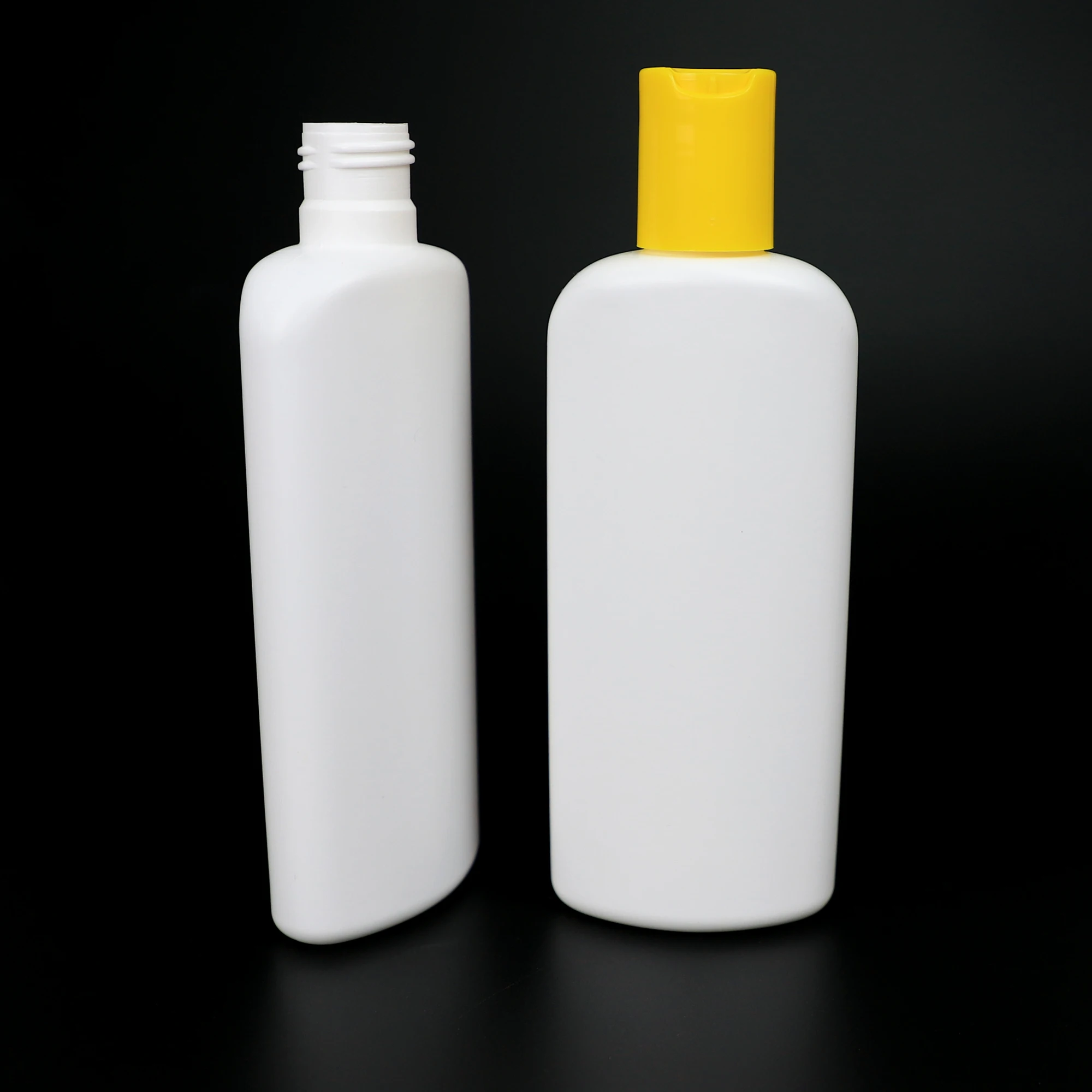200ml Empty Bottles Flat Shoulder Bamboo Pump Bottle for Body Lotion